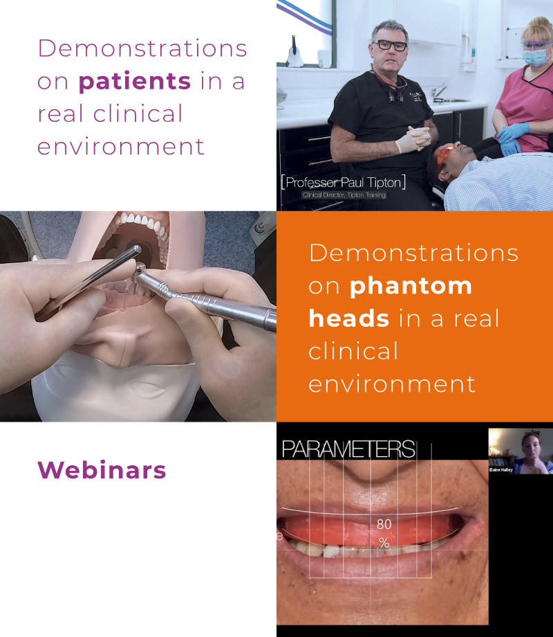 Demonstrations on patients in a real clinical environment, Demonstrations on phantom heads in a real clinical environment, Webinars